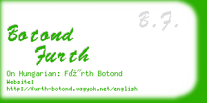 botond furth business card